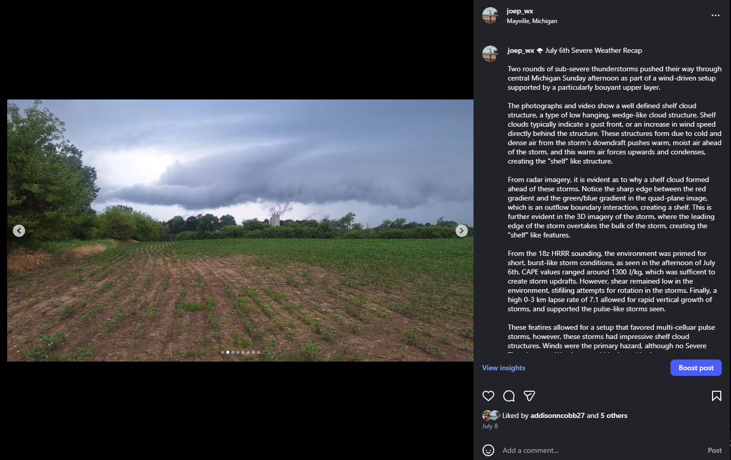 Weather warning post